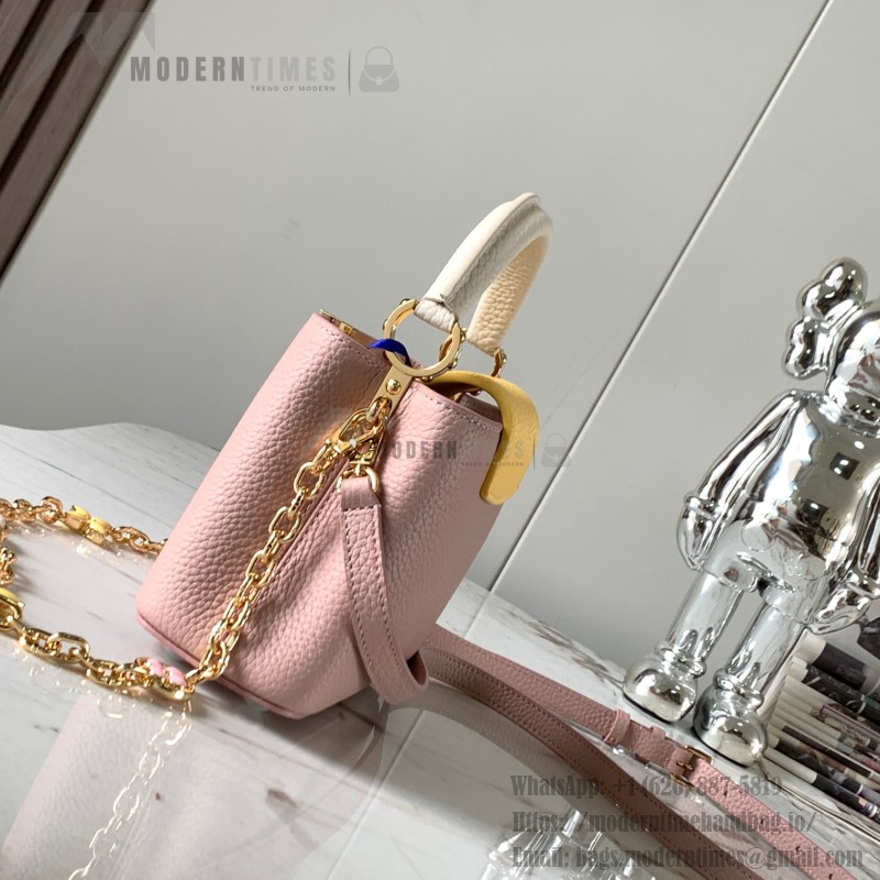 Louis Vuitton Capucines BB Grapefruit Powder Handbag Custom M20844 M20845