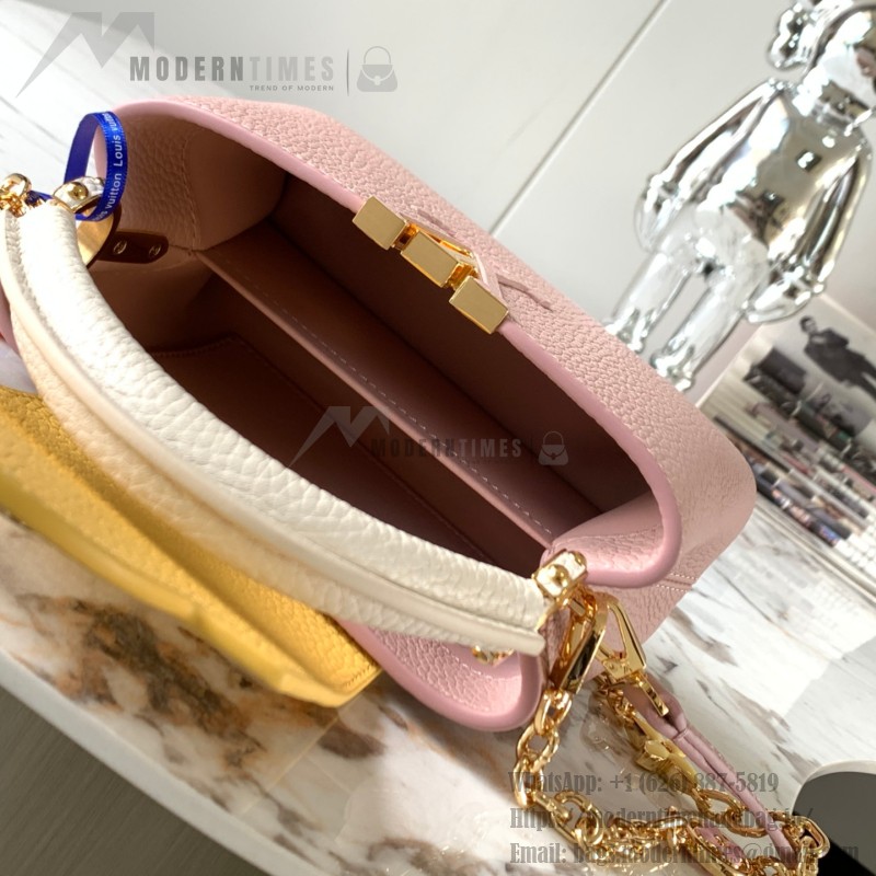 Louis Vuitton Capucines BB Grapefruit Powder Handbag Custom M20844 M20845
