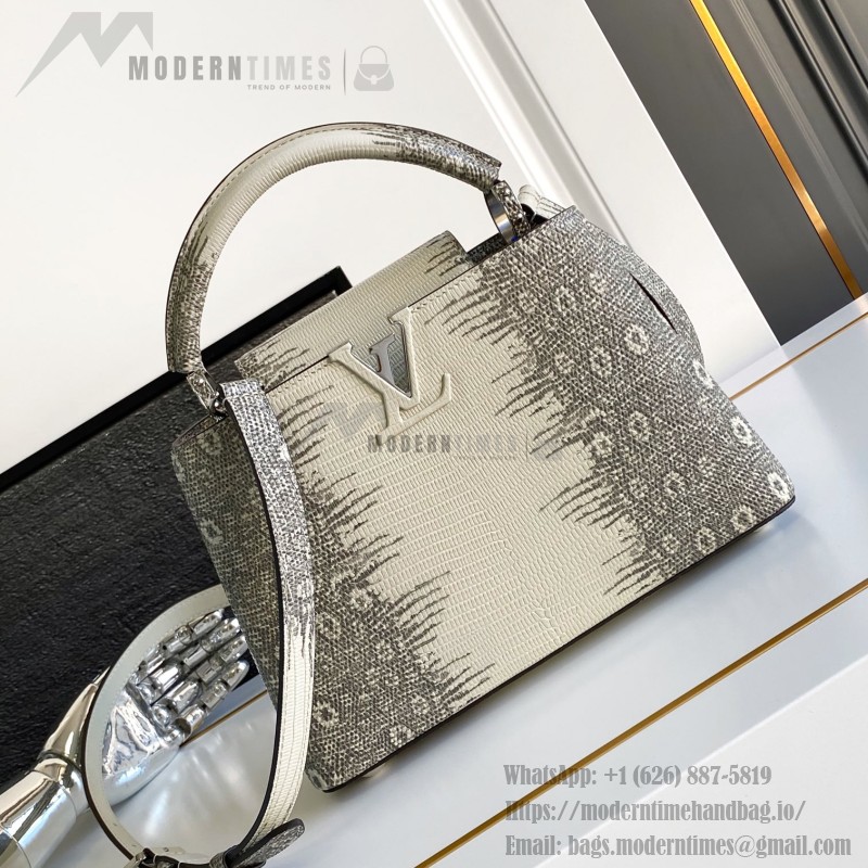 Louis Vuitton Capucines Off-White Lizard Replica Handbag M98156 M98177
