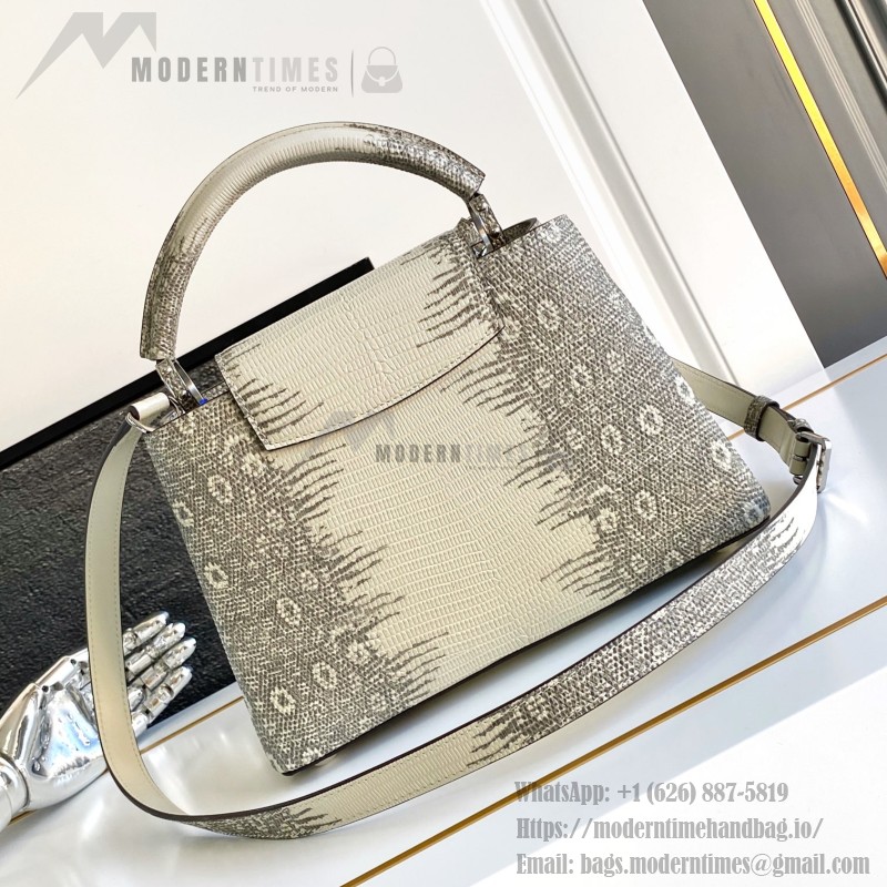 Louis Vuitton Capucines Off-White Lizard Replica Handbag M98156 M98177