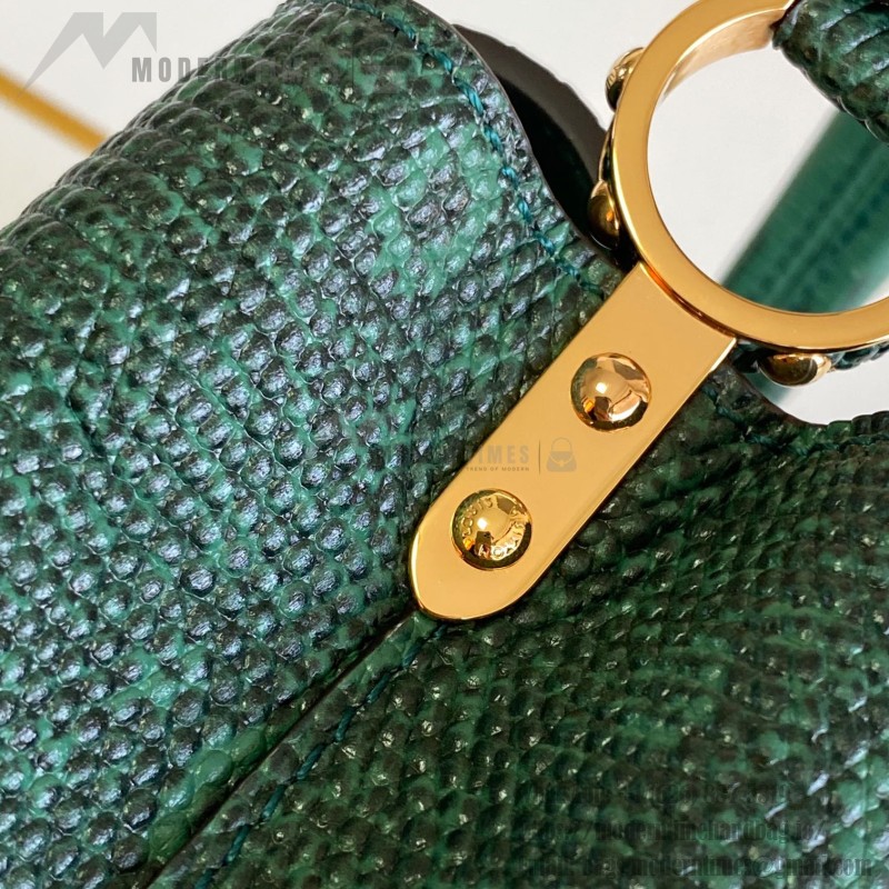 Louis Vuitton Capucines Green Lizard Replica Handbag M98156 M98177