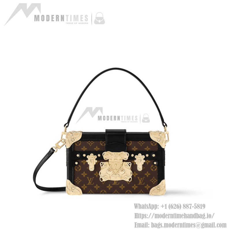 Louis Vuitton Petite Malle Monogram Canvas Handbag M13738 Front View