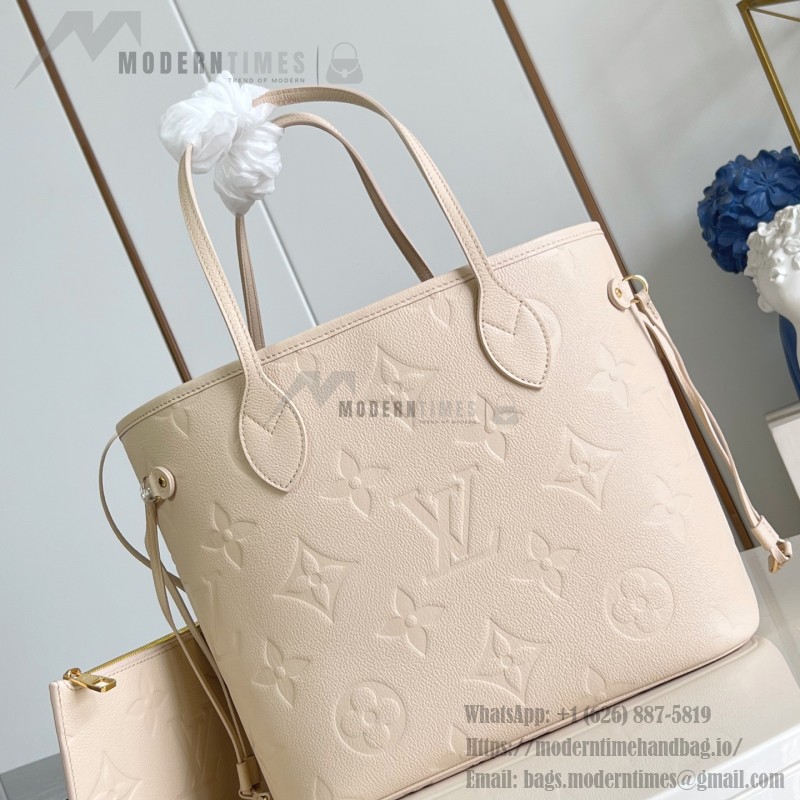 Louis Vuitton Neverfull MM M14319 Tote in Sand Monogram Epi Leather