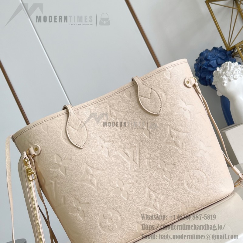 Louis Vuitton Neverfull MM M14319 Tote in Sand Monogram Epi Leather