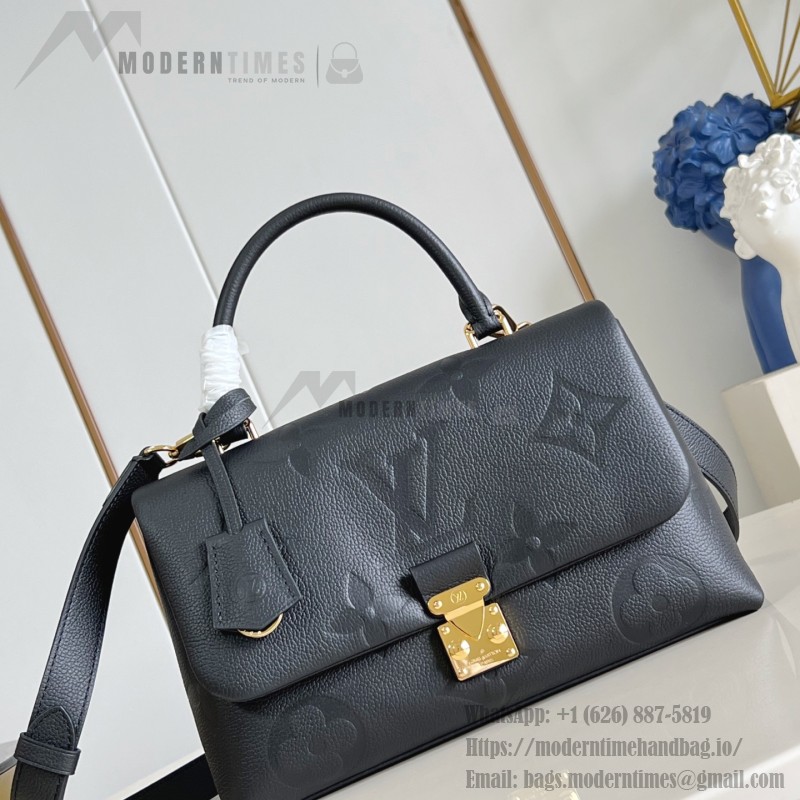 Louis Vuitton Madeleine MM Handbag M46041 Black Monogram Empreinte Replica