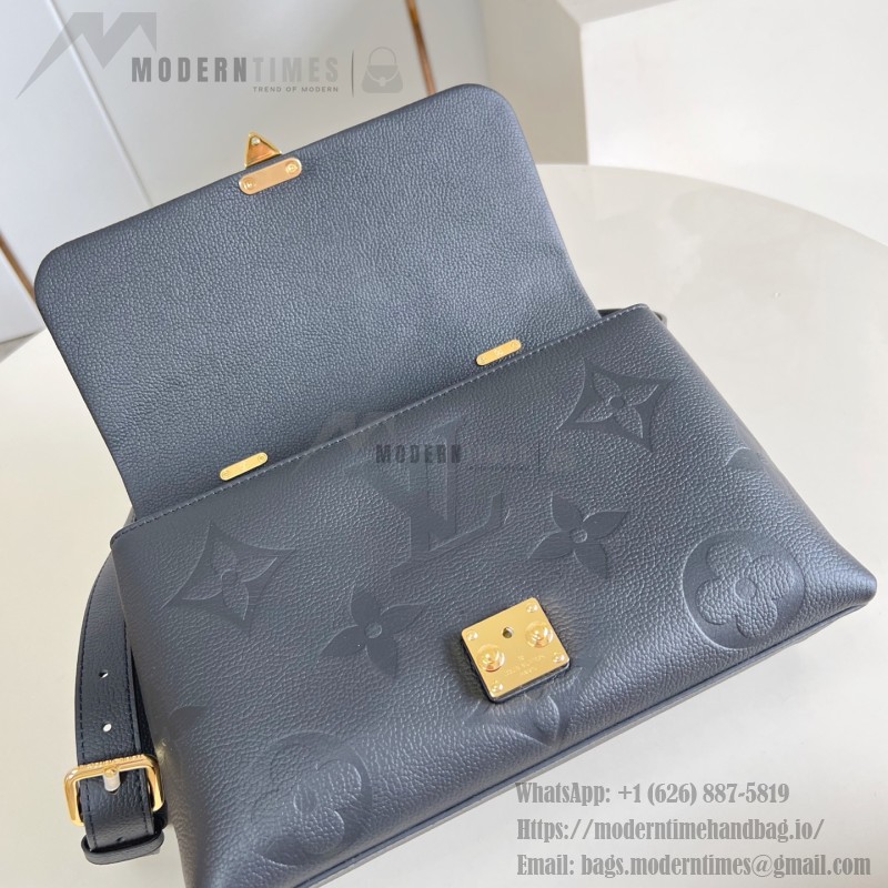 Louis Vuitton Madeleine MM Handbag M46041 Black Monogram Empreinte Replica