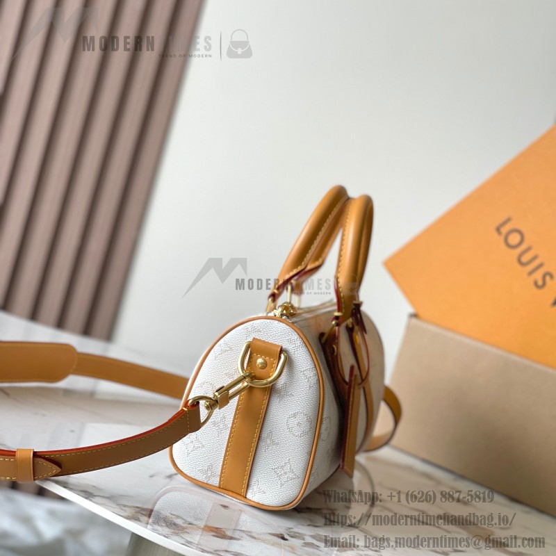 Louis Vuitton Keepall Bandoulière 25 Handbag M15706 White – MB163c Chip