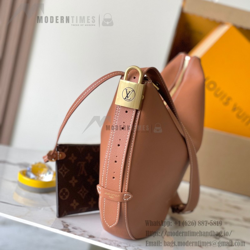 Louis Vuitton Low Key Cookie Medium Handbag – Black Apricot Brown – MB163C Chip