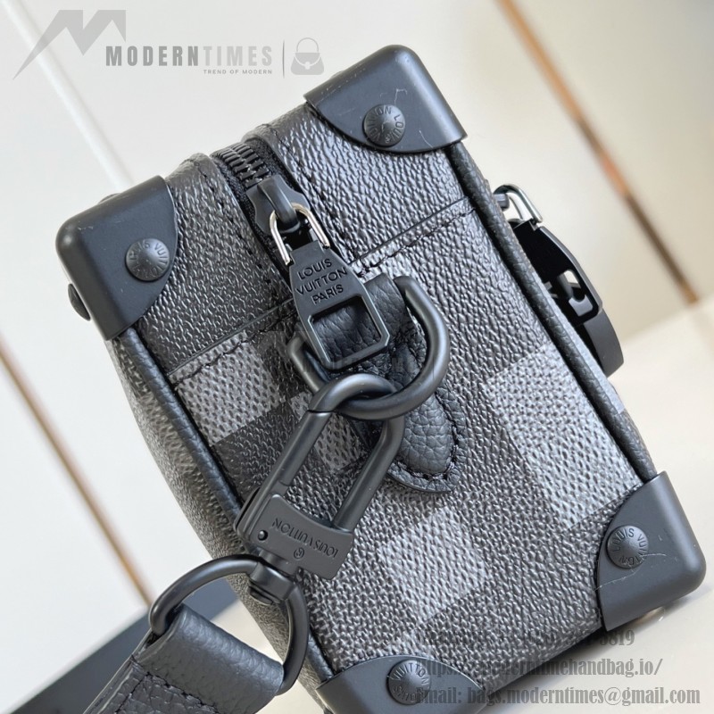 Louis Vuitton Mini Soft Trunk M14922 Damoflage Black Canvas Bag