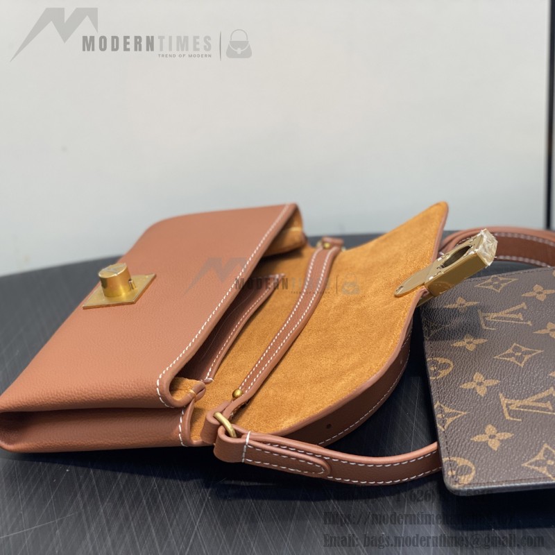 Louis Vuitton Wallet On Chain M12147 Brown Leather Monogram Shoulder Bag