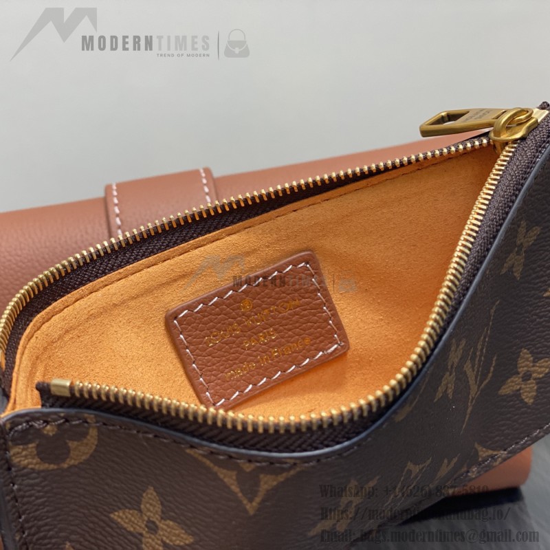 Louis Vuitton Wallet On Chain M12147 Brown Leather Monogram Shoulder Bag