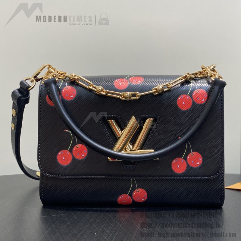Louis Vuitton Twist PM White Cherry Wave Epi Leather Handbag M13239 M50332
