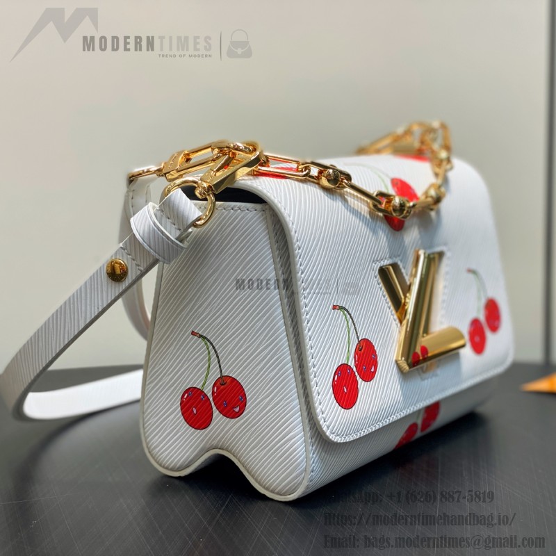 Louis Vuitton Twist PM White Cherry Wave Epi Leather Handbag M13239 M50332