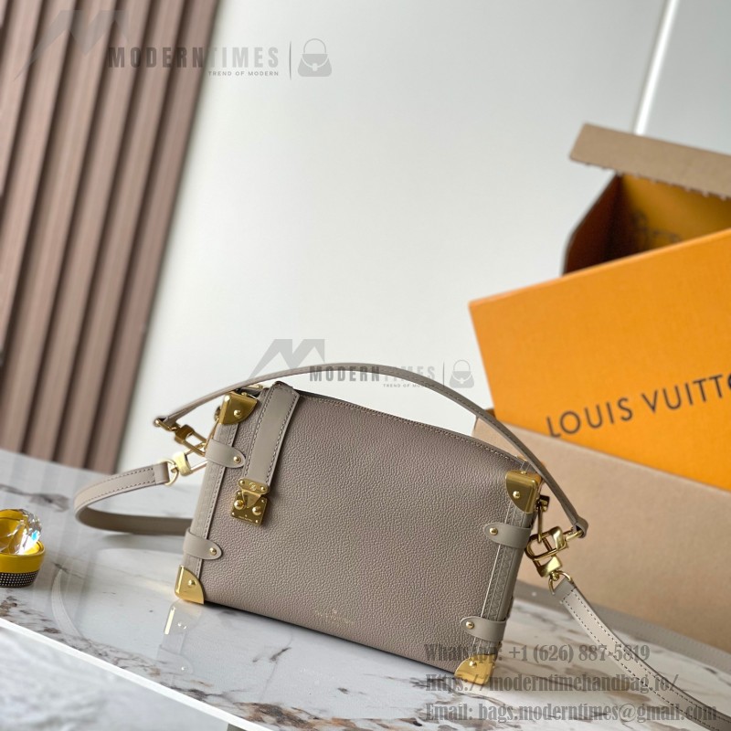 Louis Vuitton Side Trunk BB Handbag M23915 M25072 in Off-White and Light Brown – Premium Leather Replica
