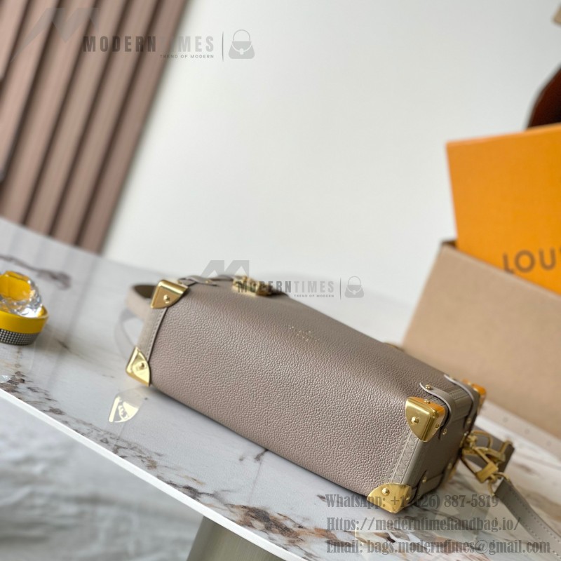 Louis Vuitton Side Trunk BB Handbag M23915 M25072 in Off-White and Light Brown – Premium Leather Replica