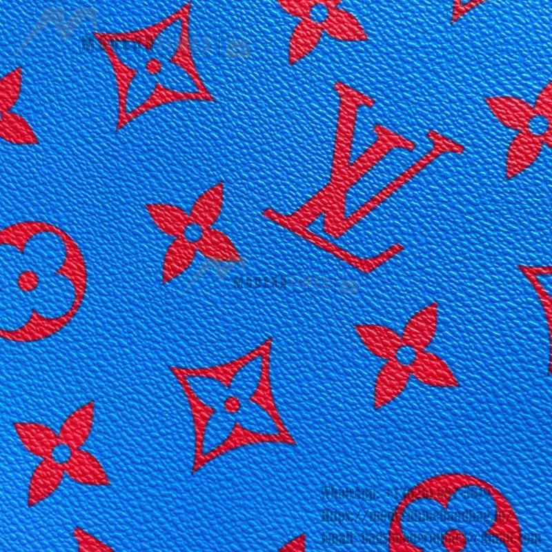 Louis Vuitton Pochette Voyage Blue M14692 Monogram Glow Coated Canvas Clutch Bag