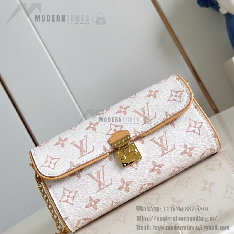 Louis Vuitton M26583 Pochette Camille White Floral Monogram Dune Canvas Handbag
