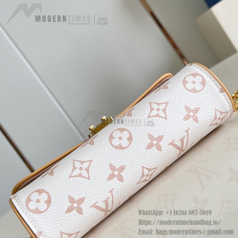 Louis Vuitton M26583 Pochette Camille White Floral Monogram Dune Canvas Handbag