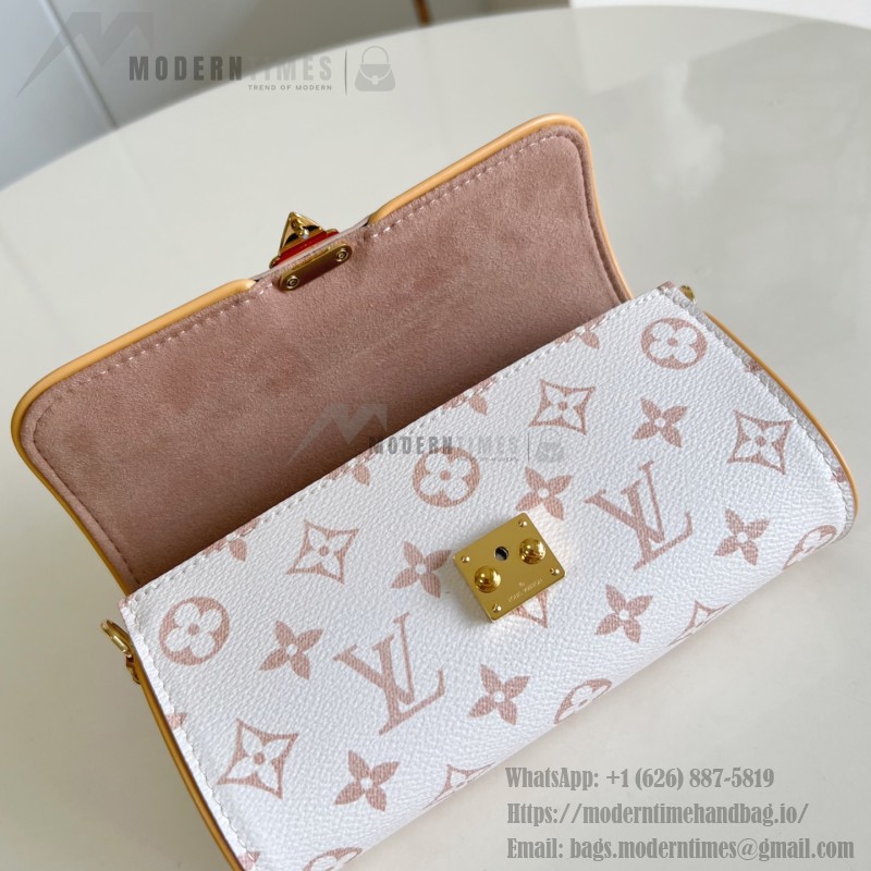 Louis Vuitton M26583 Pochette Camille White Floral Monogram Dune Canvas Handbag