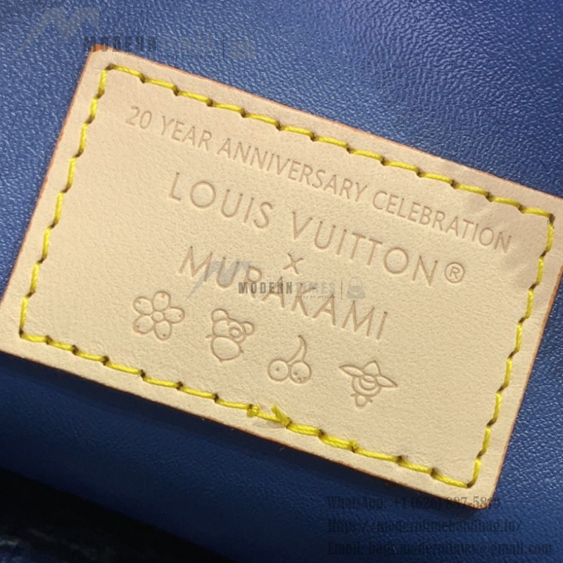 Louis Vuitton x Takashi Murakami Coussin PM M14978 Denim Cherry Handbag