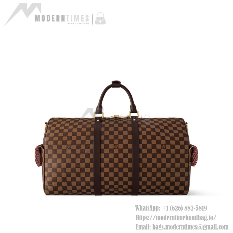 Louis Vuitton Keepall Bandoulière 50 Travel Bag M26434 Monogram Eclipse Replica