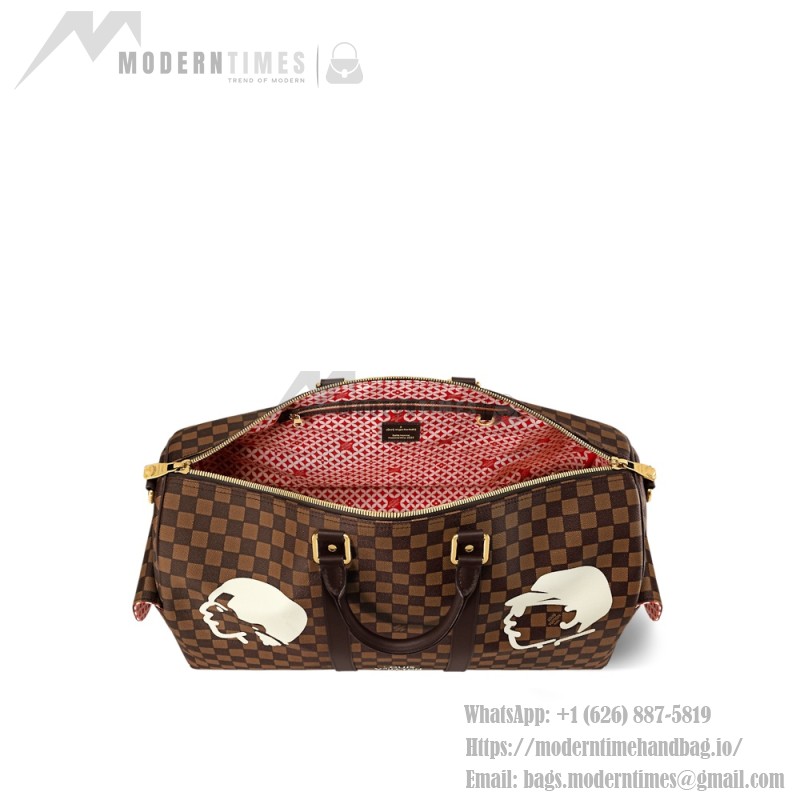 Louis Vuitton Keepall Bandoulière 50 Travel Bag M26434 Monogram Eclipse Replica