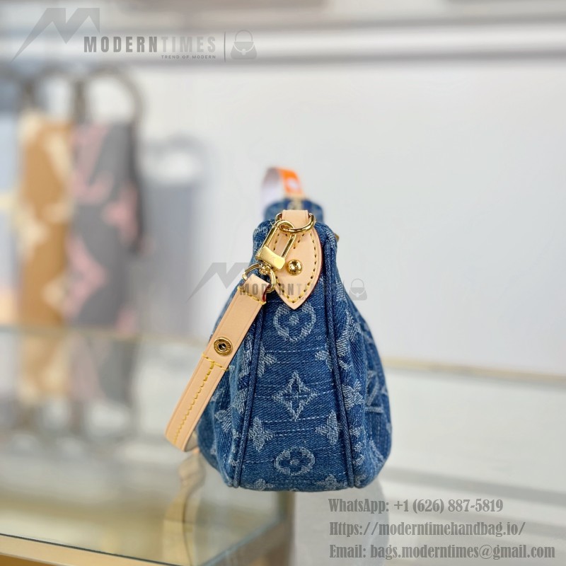 Louis Vuitton Pochette Valley M13571 Denim Blue Replica