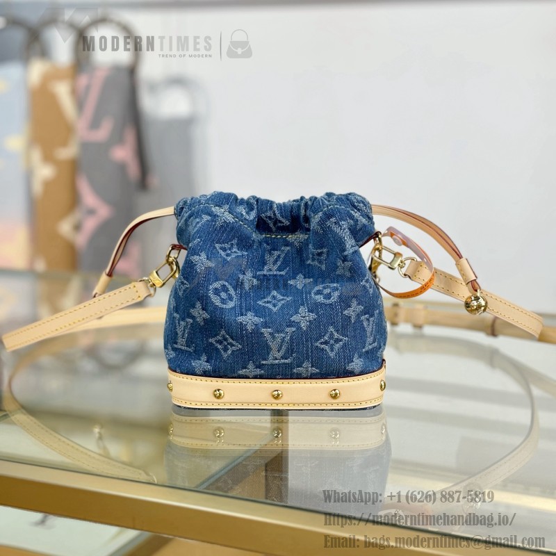 Louis Vuitton Nano Noé Backpack M83043 Denim Blue