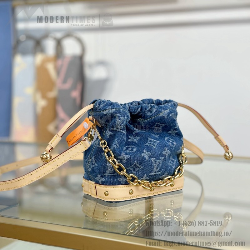 Louis Vuitton Nano Noé Backpack M83043 Denim Blue