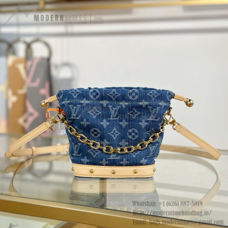 Louis Vuitton Nano Noé Backpack M83043 Denim Blue