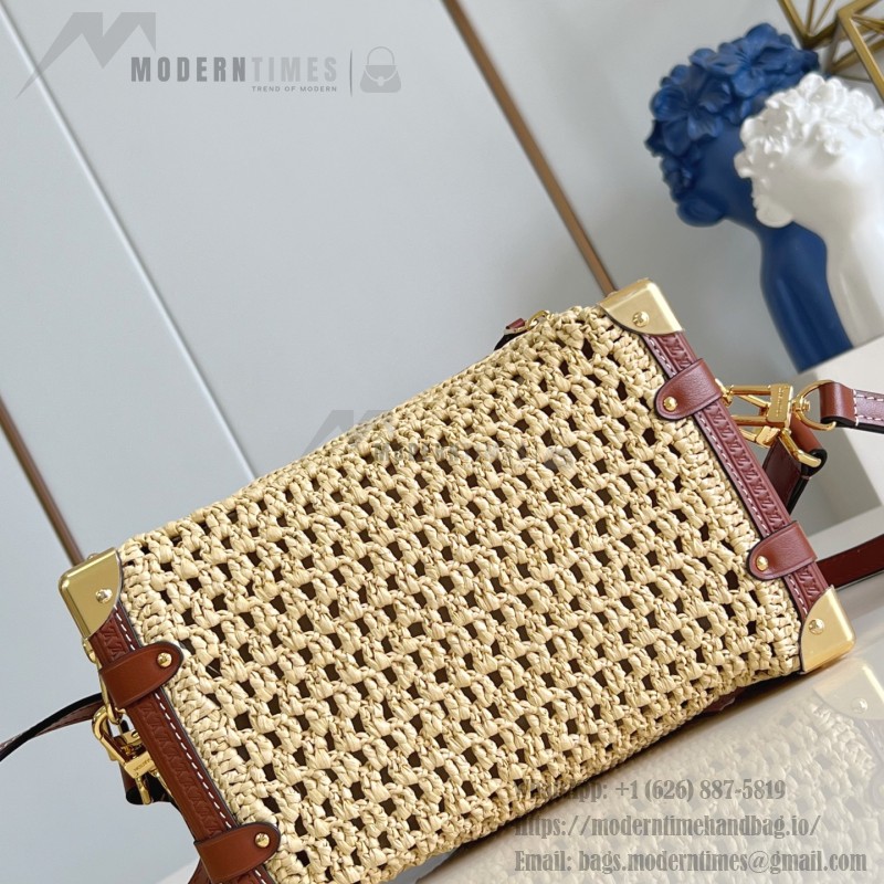 Louis Vuitton Side Trunk M14405 Medium Raffia Leather Replica Handbag