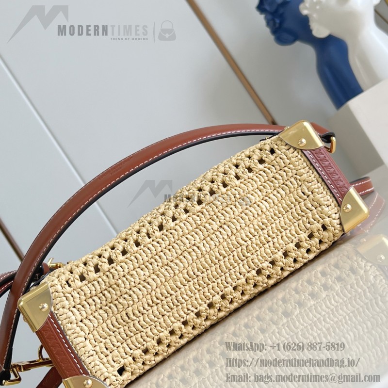 Louis Vuitton Side Trunk M14405 Medium Raffia Leather Replica Handbag