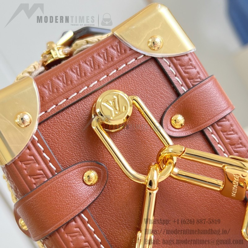 Louis Vuitton Side Trunk M14405 Medium Raffia Leather Replica Handbag