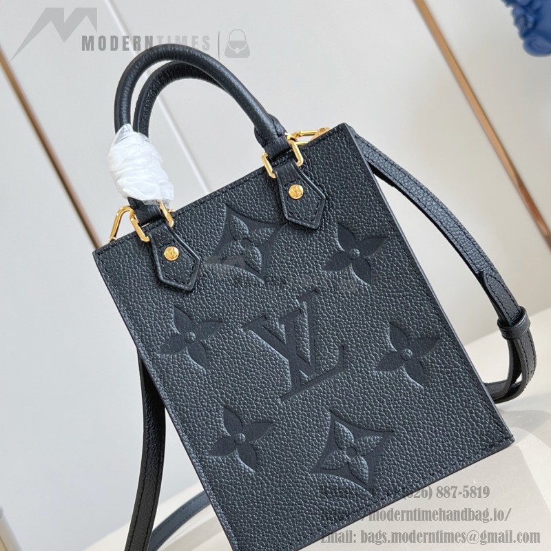 Louis Vuitton Petit Sac Plat M57937 Black Monogram Replica