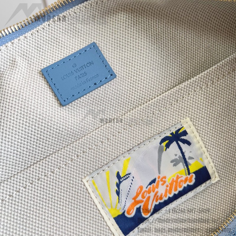 Louis Vuitton Speedy 30 Bandoulière Damier Denim 3D Canvas Handbag N00203 Replica