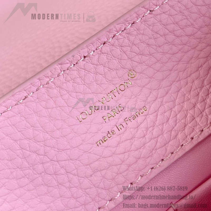 Louis Vuitton Capucines Mini Handbag M24740 Pink Taurillon Leather