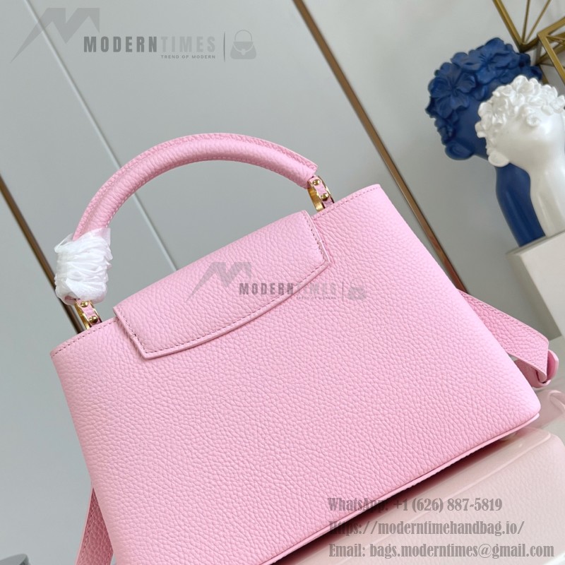 Louis Vuitton Capucines Mini Handbag M24740 Pink Taurillon Leather