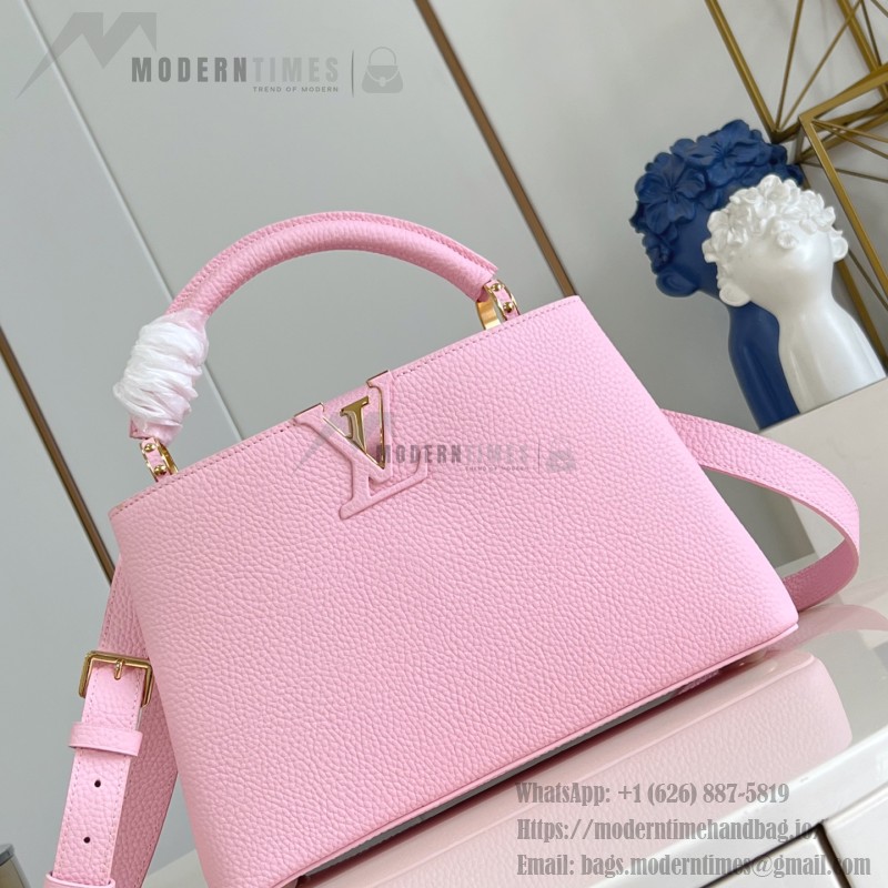 Louis Vuitton Capucines Mini Handbag M24740 Pink Taurillon Leather