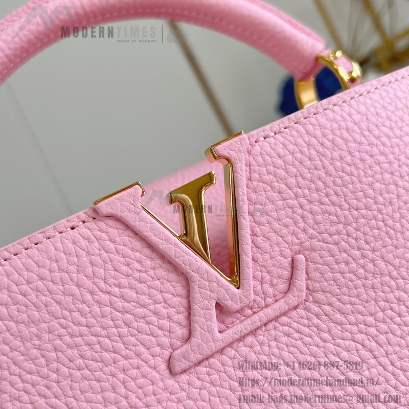 Louis Vuitton Capucines Mini Handbag M24740 Pink Taurillon Leather