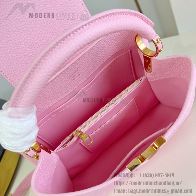 Louis Vuitton Capucines Mini Handbag M24740 Pink Taurillon Leather