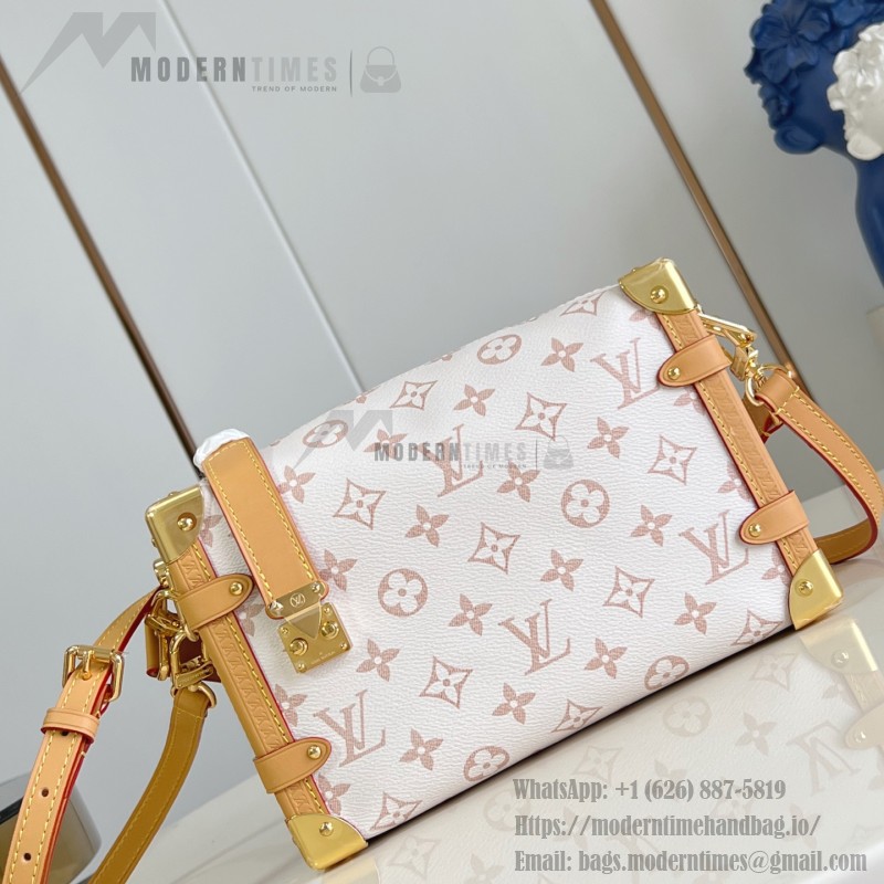 Louis Vuitton Side Trunk Medium Handbag M26287 White Monogram Canvas