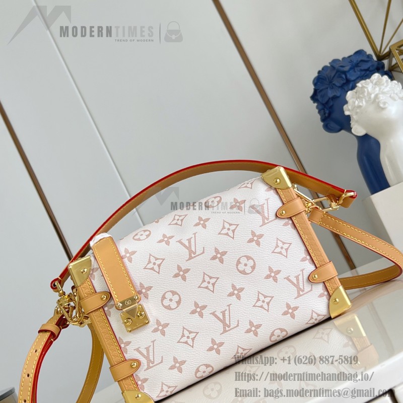 Louis Vuitton Side Trunk Medium Handbag M26287 White Monogram Canvas