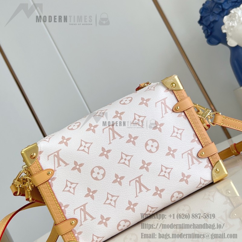 Louis Vuitton Side Trunk Medium Handbag M26287 White Monogram Canvas