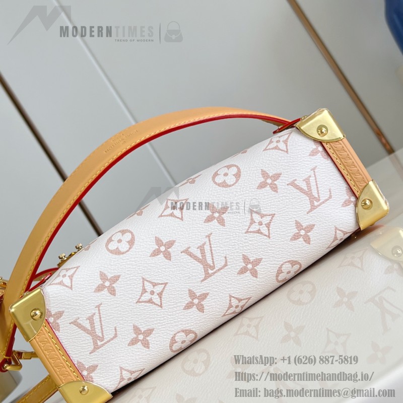 Louis Vuitton Side Trunk Medium Handbag M26287 White Monogram Canvas