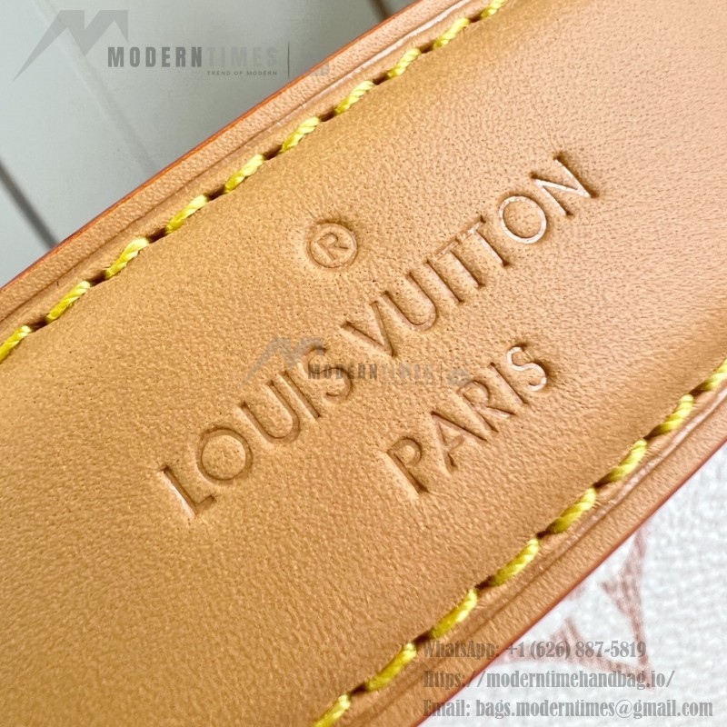 Louis Vuitton Side Trunk Medium Handbag M26287 White Monogram Canvas