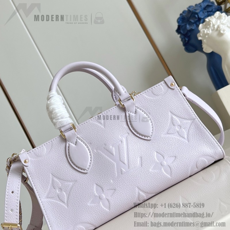 Louis Vuitton OnTheGo East West Handbag M15192 in Pastel Lilac Monogram Empreinte Leather