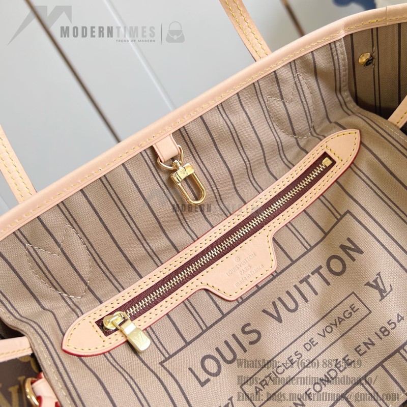 Louis Vuitton Neverfull Small Tote Bag M46979 in Monogram Canvas with Leather Trim