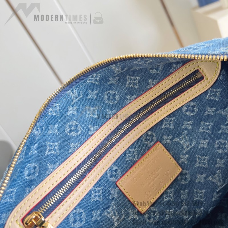 Louis Vuitton Speedy Soft 30 Handbag M87627 Monogram Denim with Cherry Embroidery