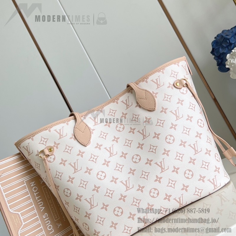 Louis Vuitton Neverfull Inside Out MM Handbag M25665 Monogram Dune & Hazelnut Leather