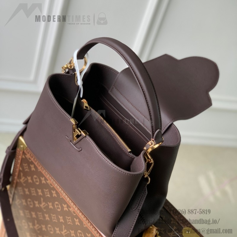 Louis Vuitton Capucines Souple MM Chocolate Brown Handbag
